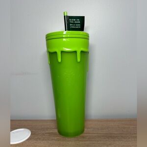 Starbucks 2023 Halloween Green Glow in The Dark Drip Slime 24 fl oz Tumbler NWT